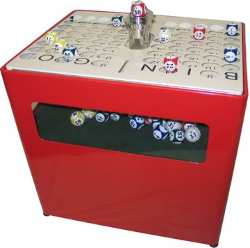 Table Top Bingo Blower: Big Red Table Top Electric Bingo Blower (#161212).