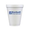 10 oz Foam Cups with Single Color Custom Logo