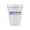 12 oz Foam Cups with Single Color Custom Logo