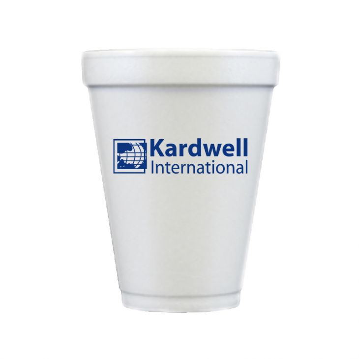12 oz Foam Cups with Single Color Custom Logo main image