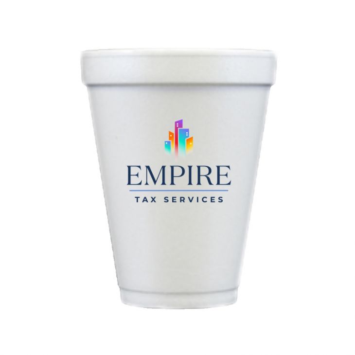 12 oz Foam Cups with Full Color Custom Logo main image