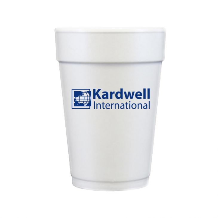 14 oz Foam Cups with Single Color Custom Logo main image