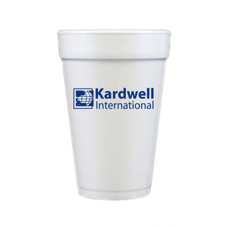 16 oz Foam Cups with Single Color Custom Logo main image