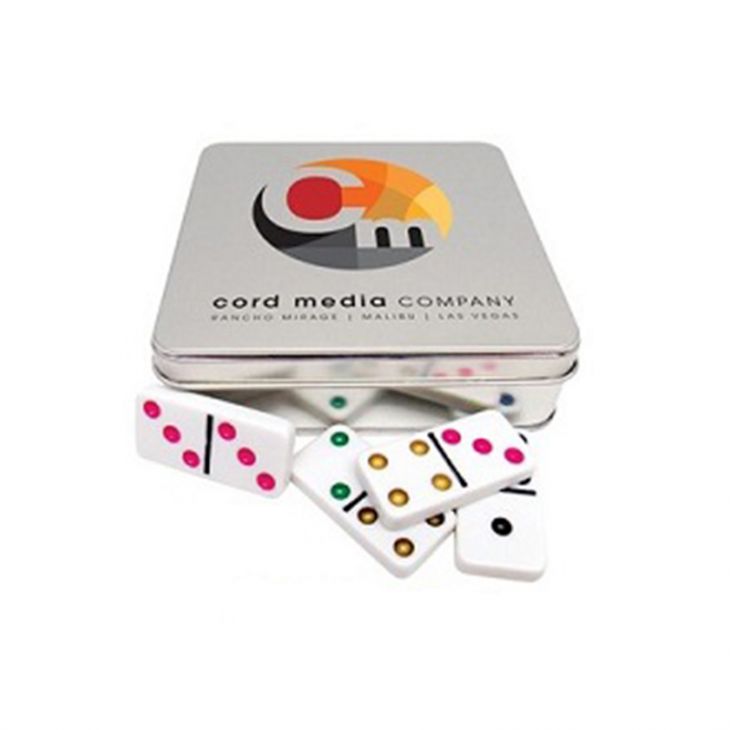 Double 6 Domino Set in Metal Case main image