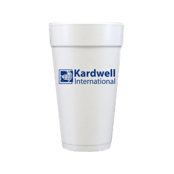 20 oz Foam Cups with Single Color Custom Logo main image