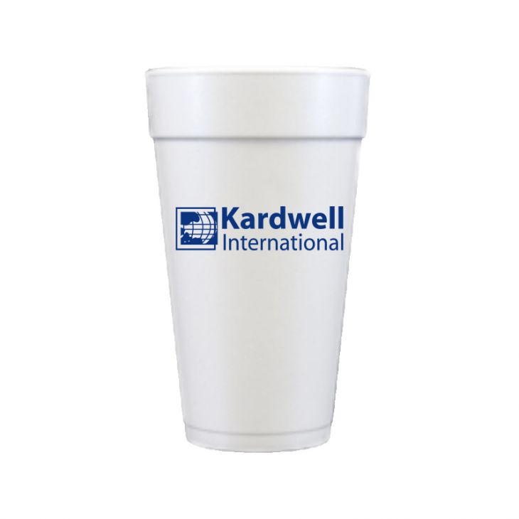 20 oz. Foam Cups with Single Color Custom Logo