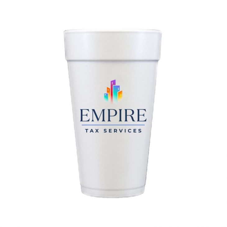 20 oz Foam Cups with Full Color Custom Logo main image