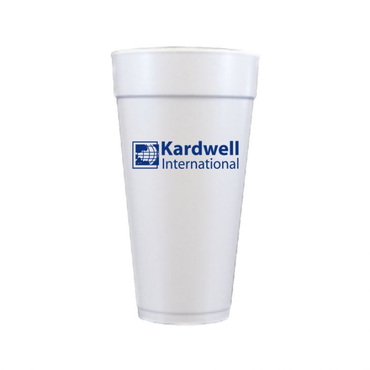 24 oz Foam Cups with Single Color Custom Logo main image
