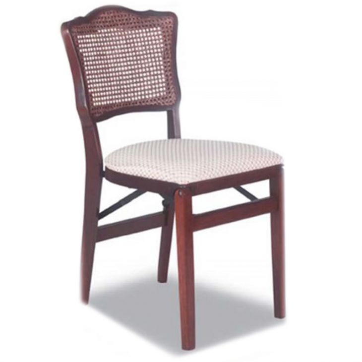 French Cane Back Bridge Folding Chairs - Set of 2 main image