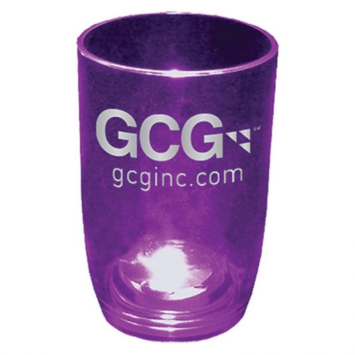 3 oz Blinking Stemless Wine Glass (clear with colored light) main image
