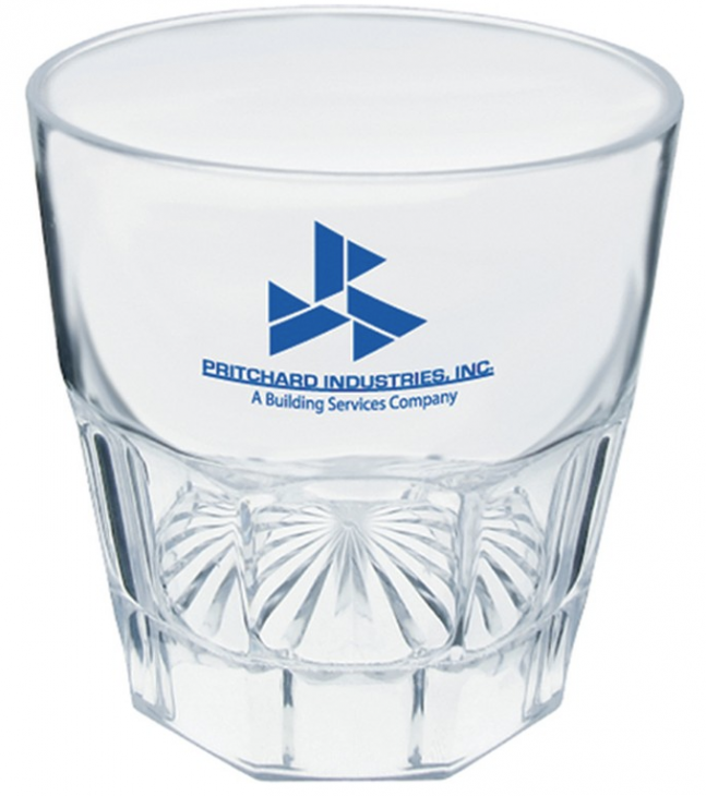 Custom Fluted Plastic Rocks Glass main image