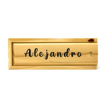Dominoes in a Light Wood Box with 1 Color Custom Lid