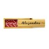 Dominoes in a Light Wood Box with 1 Color Custom Lid