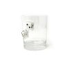 Rocks Glass with White Dice