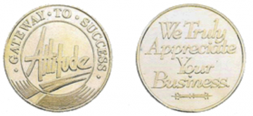34mm Custom Goldine Metal Coin