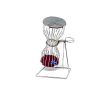 Over-Under 10 in. Cage Set: Includes Stainless Steel Cage with 2 Dice and Felt Layout