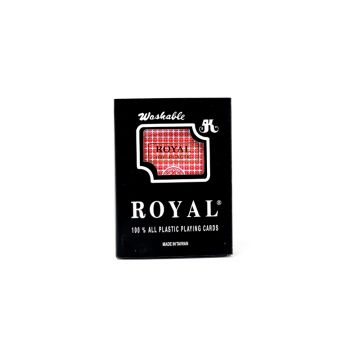 Royal Plastic Playing Cards: Wide, Regular Index (Come in 2 Single Deck Plastic Cases)