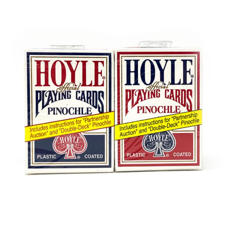 Hoyle Shellback Playing Cards Pinochle 1 2 Blue1 2 Red 2 deck set