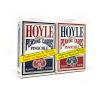 Hoyle Shellback Playing Cards, Pinochle, 1/2 Blue1/2 Red - 2 deck set