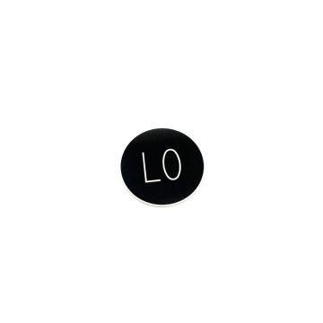 Lammer Button: Hi/Low, 2 in Diameter