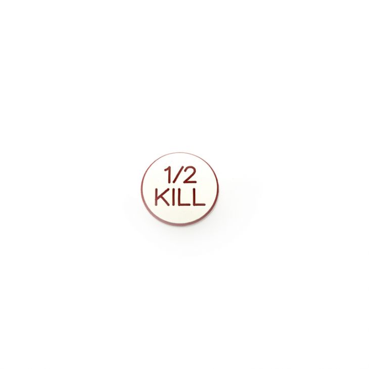 Lammer Button: Kill / 1/2 Kill, 1-1/4 in. Diameter main image