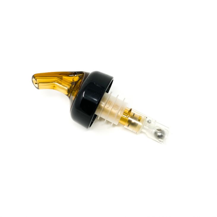 Precision Pourers: Acrylic, 1 oz, Rum Amber with Collars (per Dozen) main image