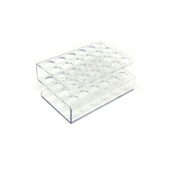 Test Tube Rack: Clear Acrylic Test Tube Rack with 24 Holes