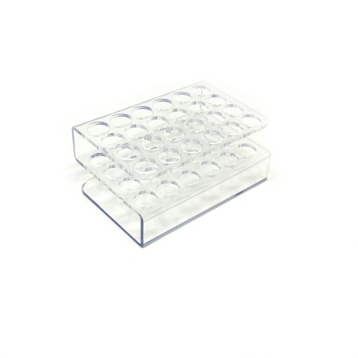Test Tube Rack: Clear Acrylic Test Tube Rack with 24 Holes main image