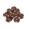 Poker Chips: 6 Stripe, 8.5 Gram, Pre-Denominated both sides, $0.25, Brown