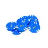 Poker Chips: 6 Stripe, 8.5 Gram, Pre-Denominated both sides, $10, Blue with White Stripes