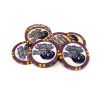 Poker Chips: Las Vegas Color Inlay Series, 8.5 Gram, $500, Purple with Yellow Edge Spots