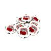 Poker Chips: Las Vegas Color Inlay Series, 8.5 Gram, $1, White with Black Edge Spots
