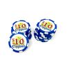 Poker Chips: Ceramic Casino Chips, Pre-Denominated, $10 Blue