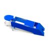 Baccarat Dealing Shoe: 8 Deck Capacity, Blue Acrylic with Clear Trim - 21 x 9 x 9 inches