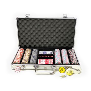 Poker Set: Aluminum Case, 300 Dunes Casino Chips