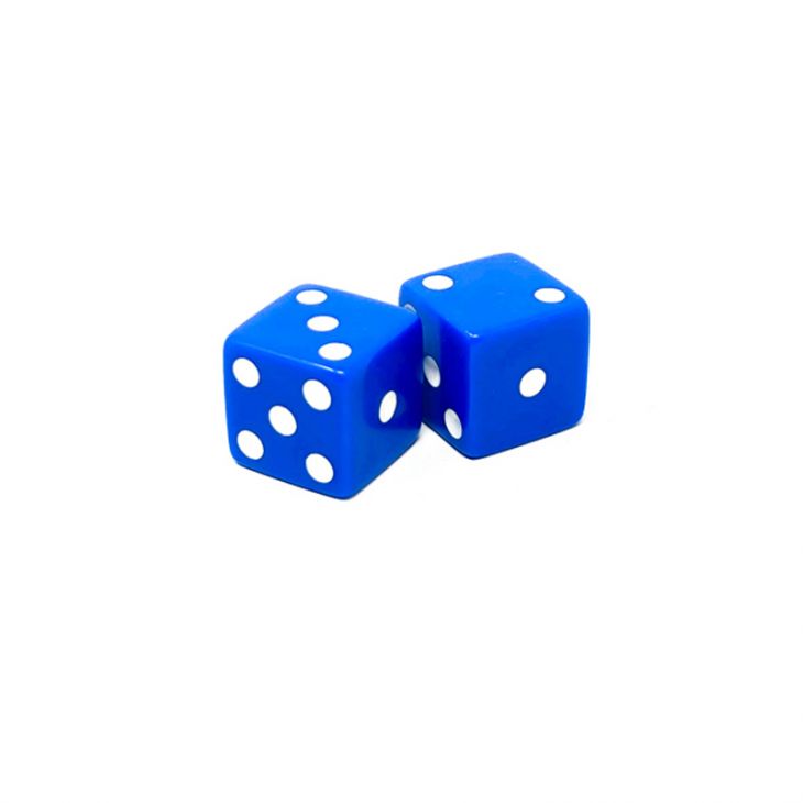 Store Dice: 3/4 in., Opaque Blue (per pair) main image