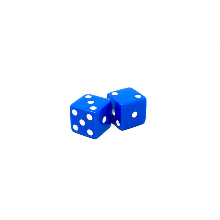 Store Dice: 5/8 in., Opaque Blue (per pair) main image