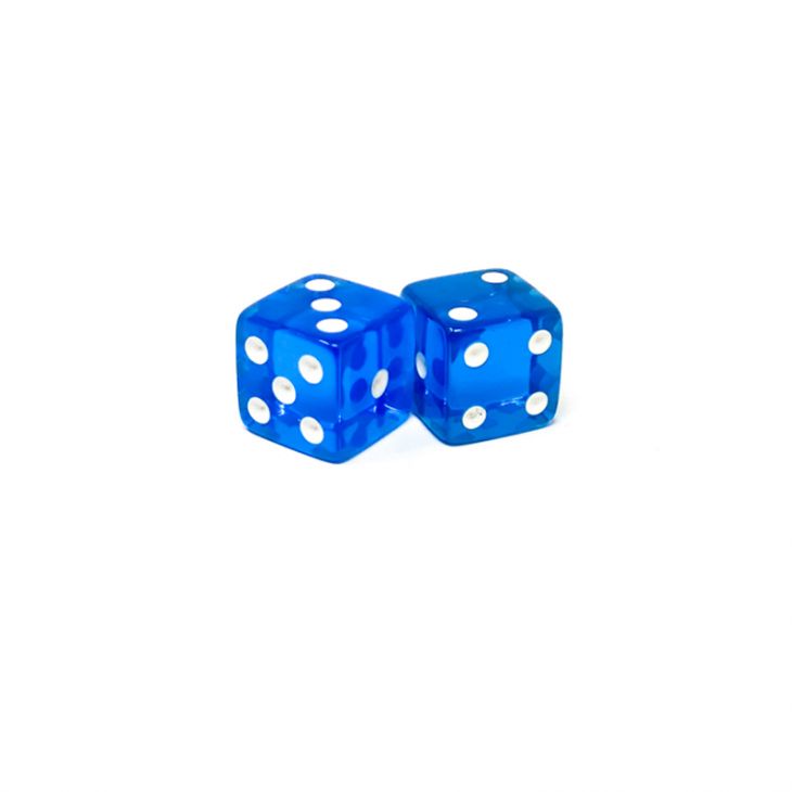Store Dice: 3/4 in., Transparent Blue (per pair) main image