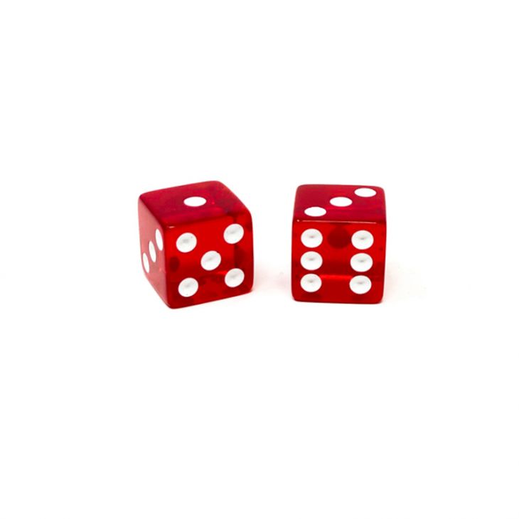Store Dice: 3/4 in., Transparent Red (per pair) main image