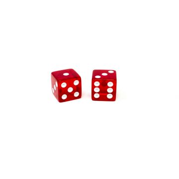 Store Dice: 5/8 in., Transparent Red (per pair)