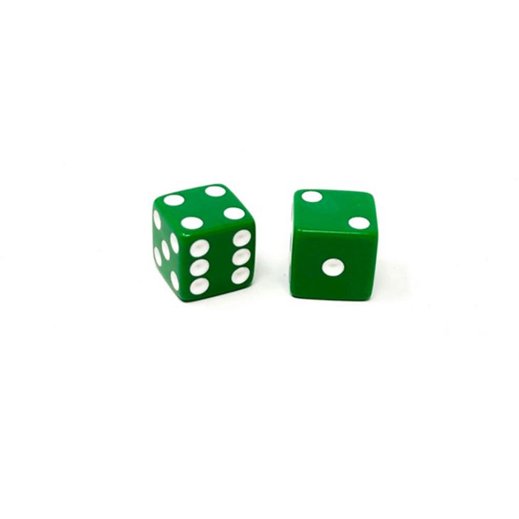 Store Dice: 3/4 in., Opaque Green (per pair) main image