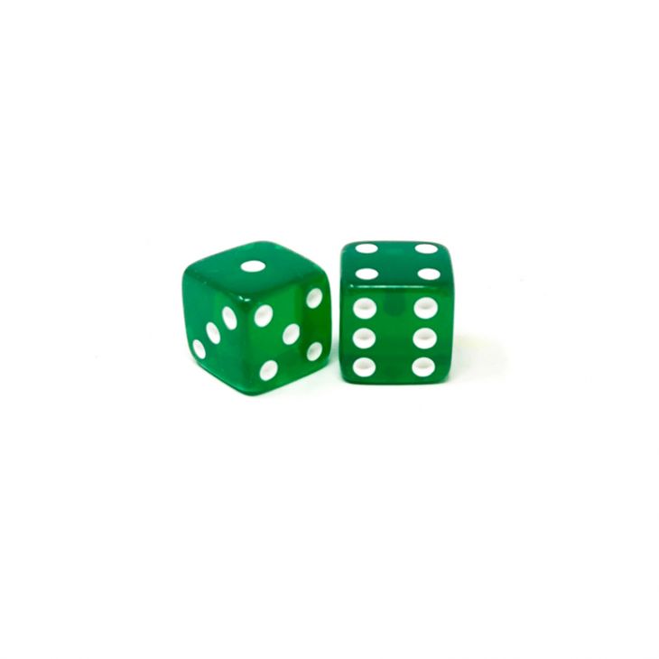 Store Dice: 3/4 in., Transparent Green (per pair) main image