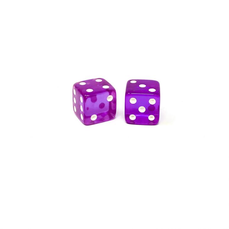Store Dice: 3/4 in., Transparent Purple (per pair) main image
