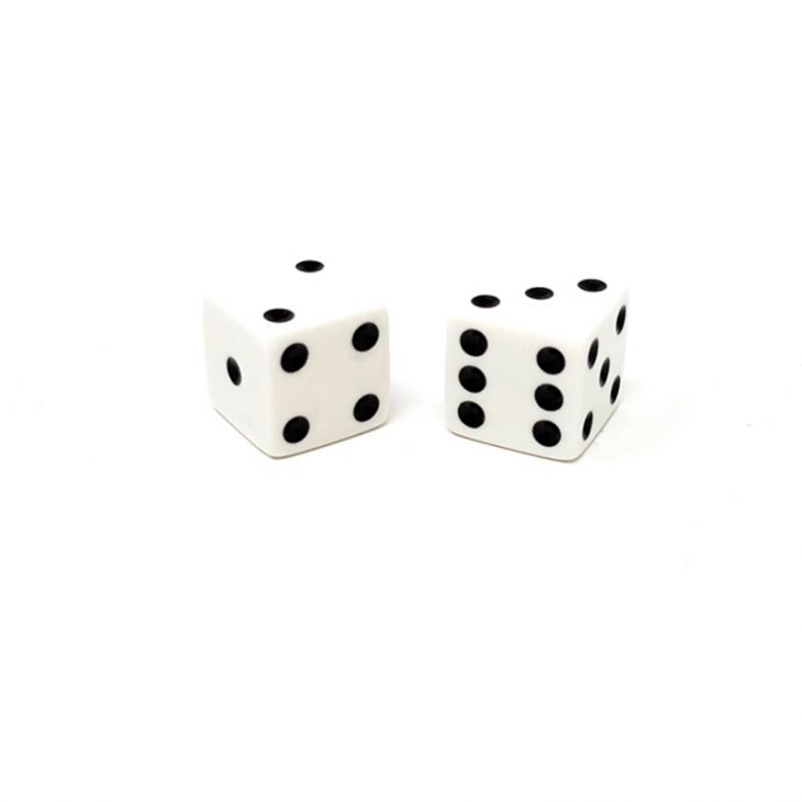 Store Dice: 3/4 in., Opaque White (per pair) main image