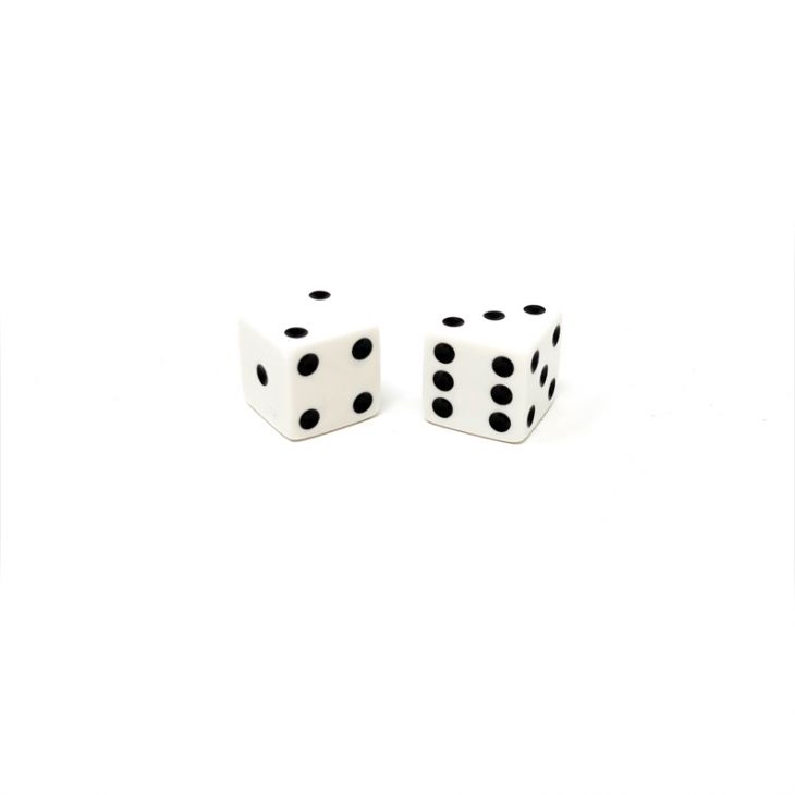 Store Dice: 5/8 in., Opaque White (per pair) main image