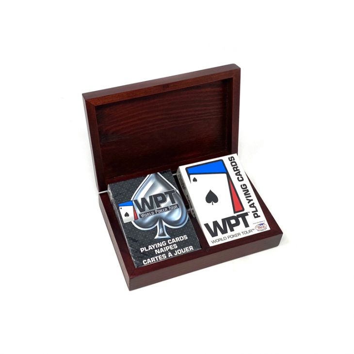 World Poker Tour Playing Cards Set in Wooden Box main image