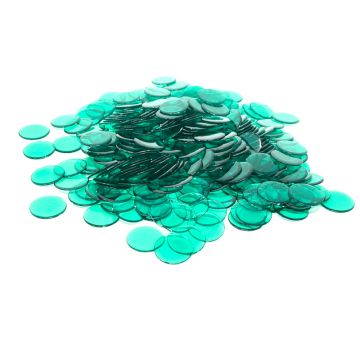 Green Plastic Bingo Chips - Set of 1,000