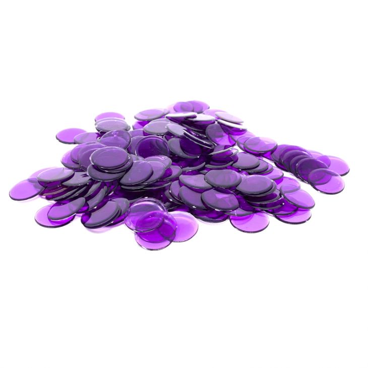 Purple Plastic Bingo Chips - set of 1,000 main image