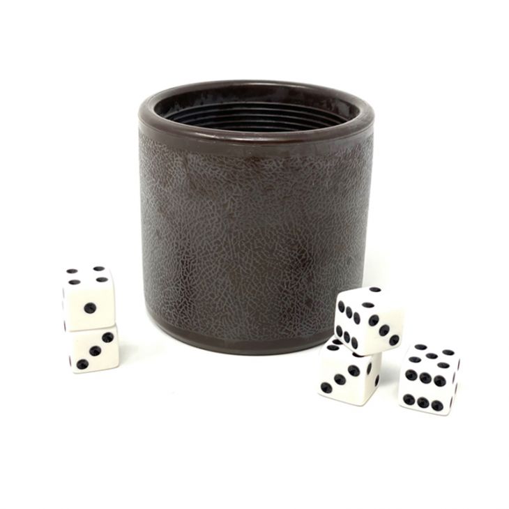 Dice Cup: Aviator Vinyl Dice Cup including 5 5/8" Regulation size Dice main image