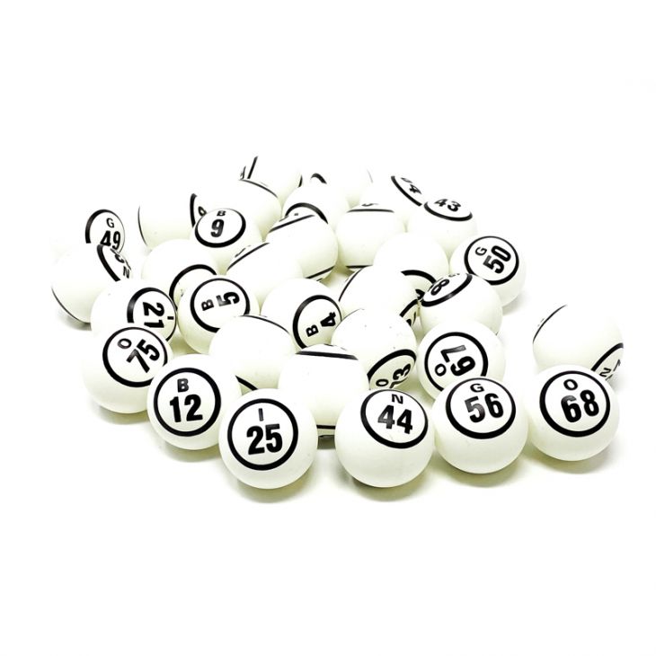 Bingo Balls: Ping Pong Balls Set, Double Numbered 1-75, White main image